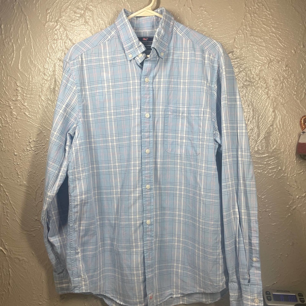 Vineyard Vines Classic Fit Murray Shirt 100% Cotton Pink Checkered men’s‎ Size M